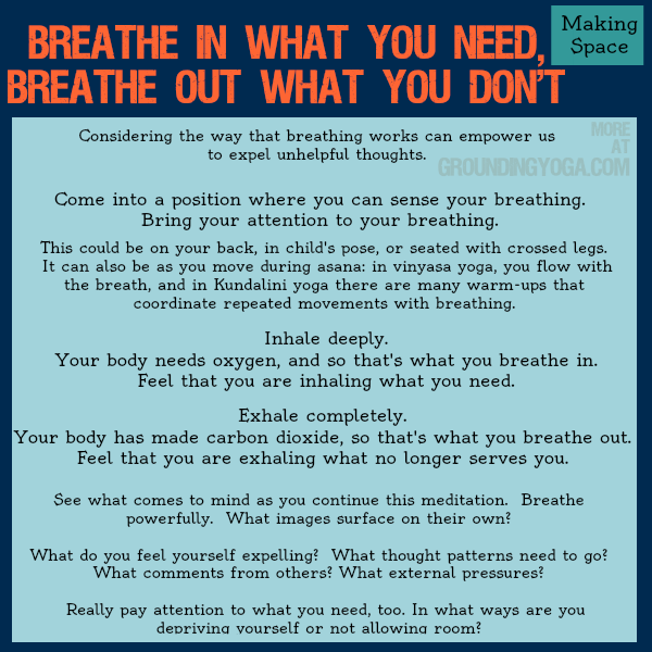 2M - Breathe out what you don't need